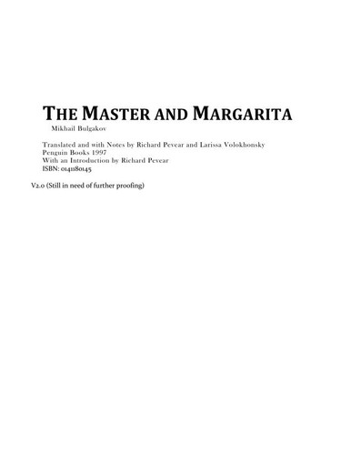 The Master and Margarita