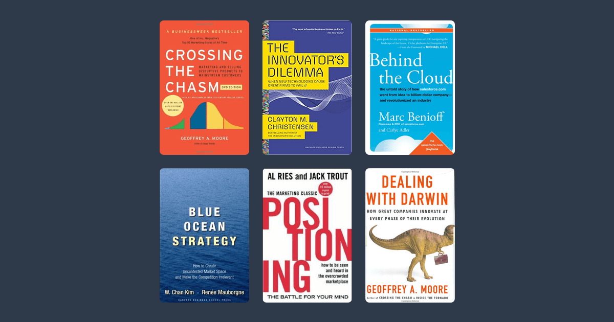 Book covers from the Aaron Levie's reading list reading list