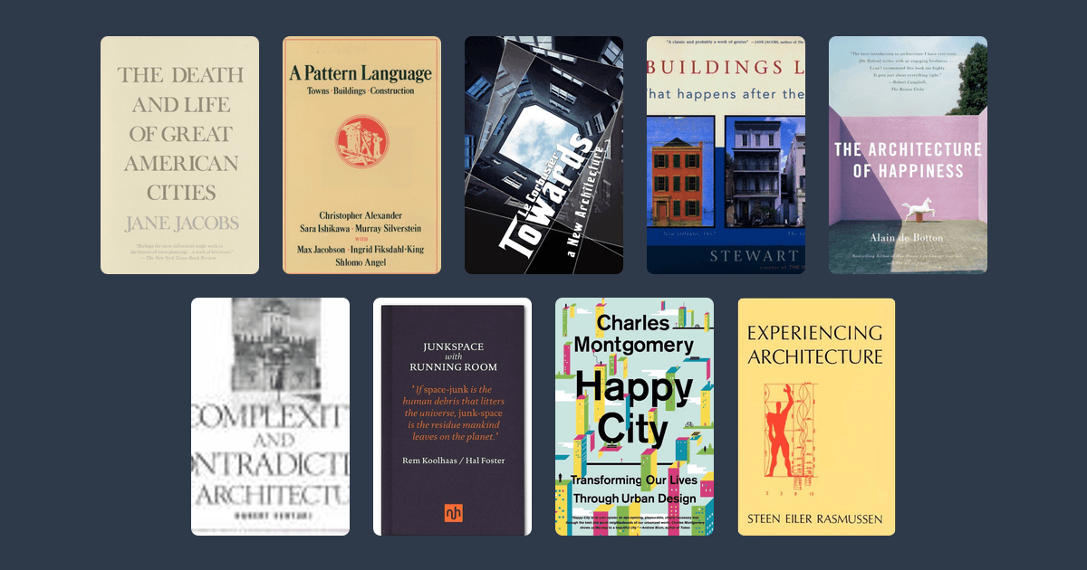 Covers from the Essential Architecture reading list reading list