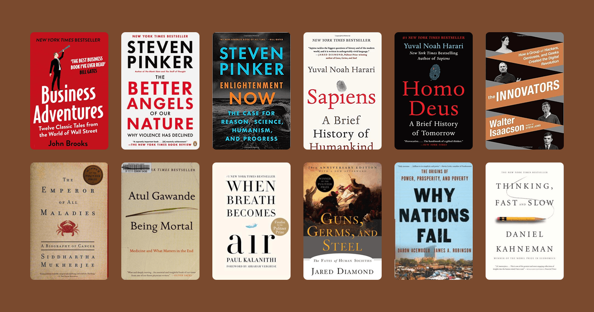 Covers from the Bill Gates reading list