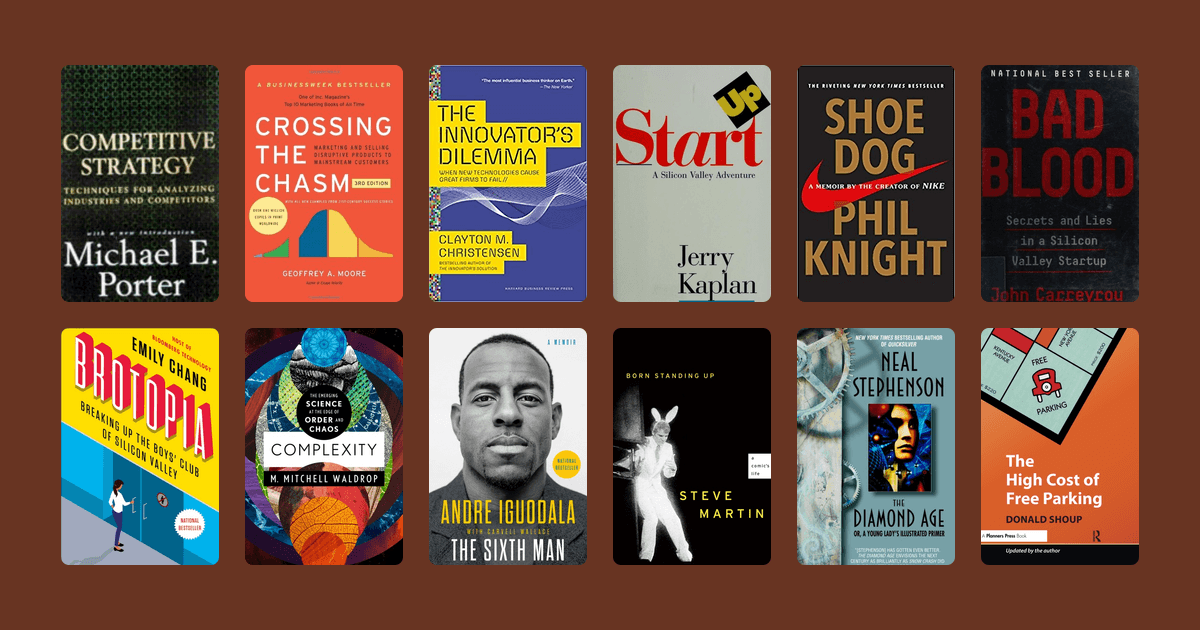 Book covers from the Bill Gurley's reading list reading list