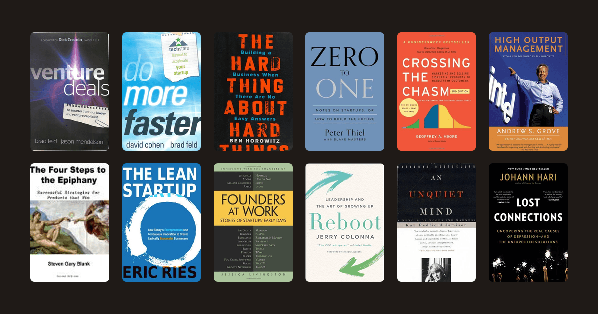 Covers from the Brad Feld reading list