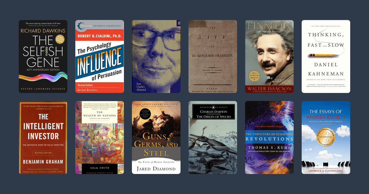Covers from the Charlie Munger reading list