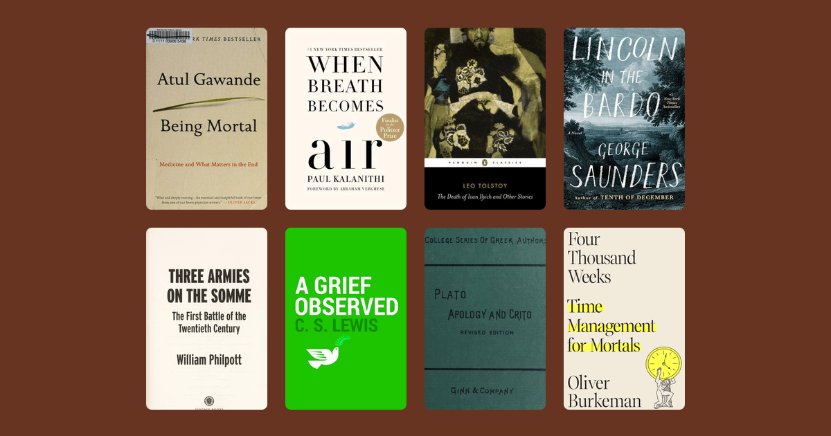 Covers from the The best books on death and mortality reading list