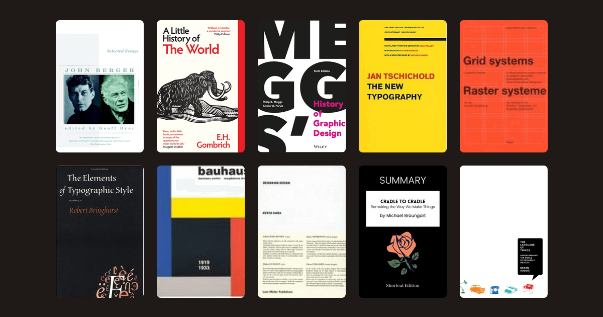 Covers from the The best books on Design history reading list