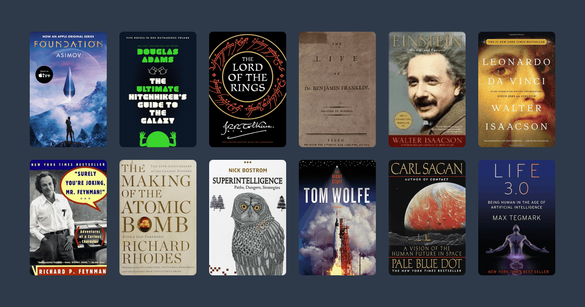 Covers from the Elon Musk reading list