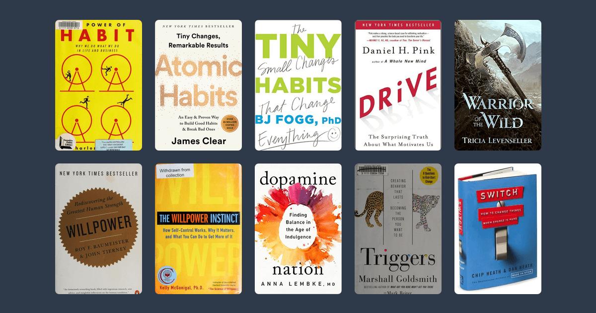Covers from the The best books on habits and behavior change reading list