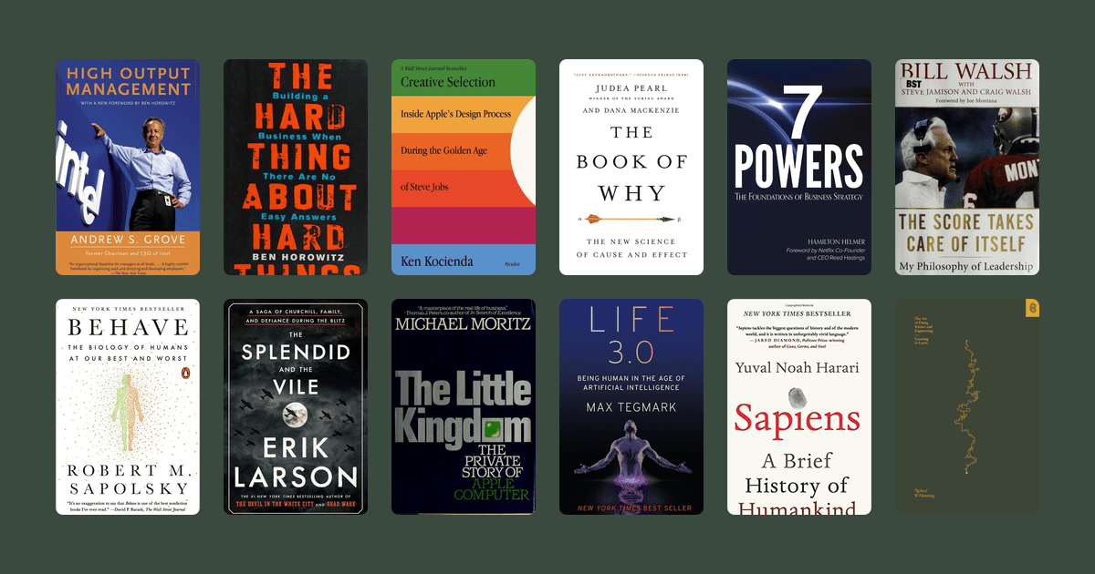 Book covers from the Keith Rabois's reading list reading list