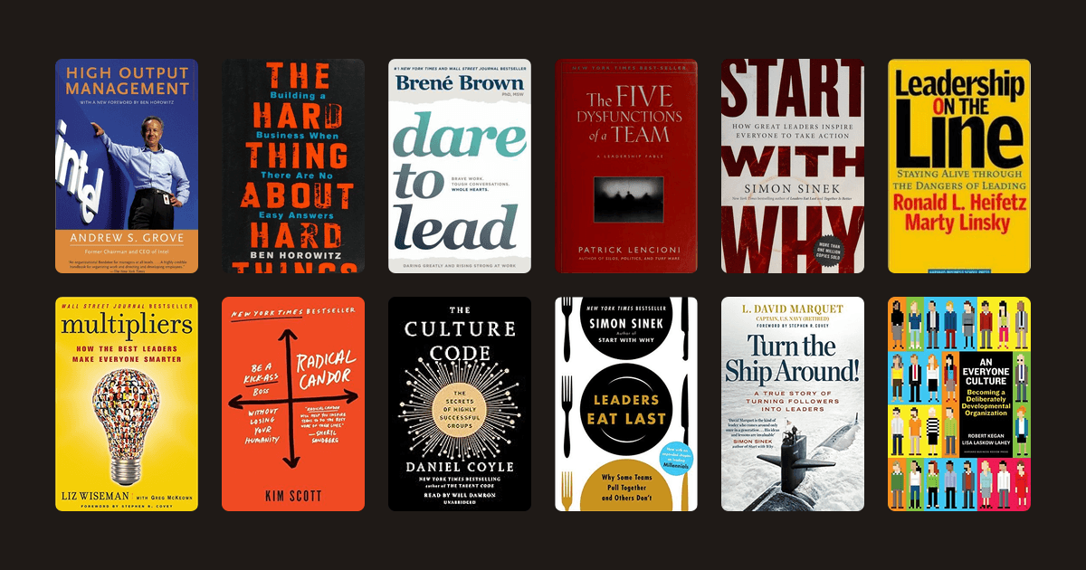 Covers from the The best books on Leadership reading list