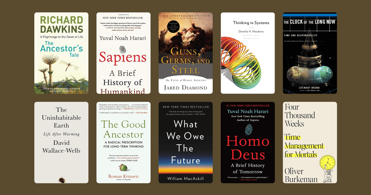 Covers from the The best books on long-term thinking reading list