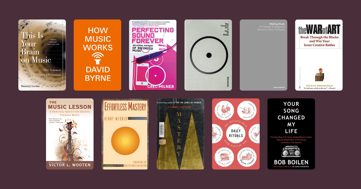 Covers from the Essential Making music reading list reading list