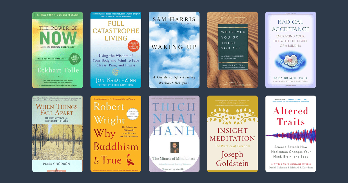 Covers from the The best books on meditation and mindfulness reading list