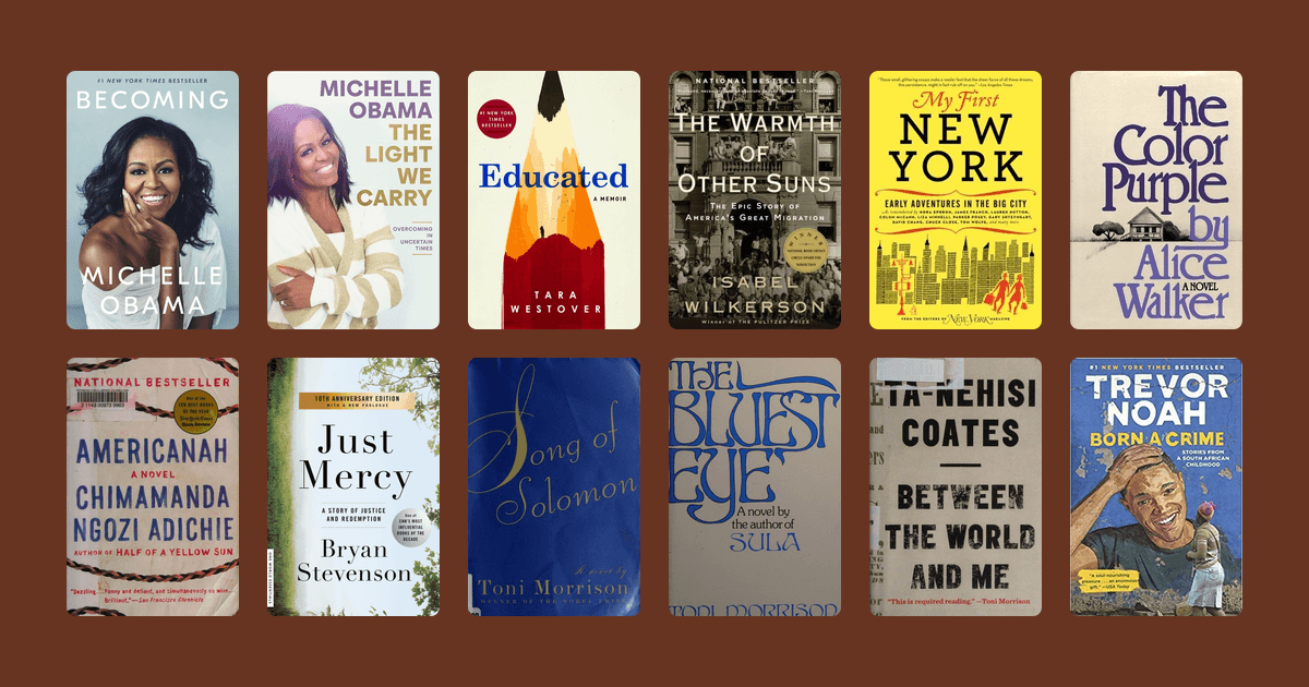 Covers from the Michelle Obama reading list