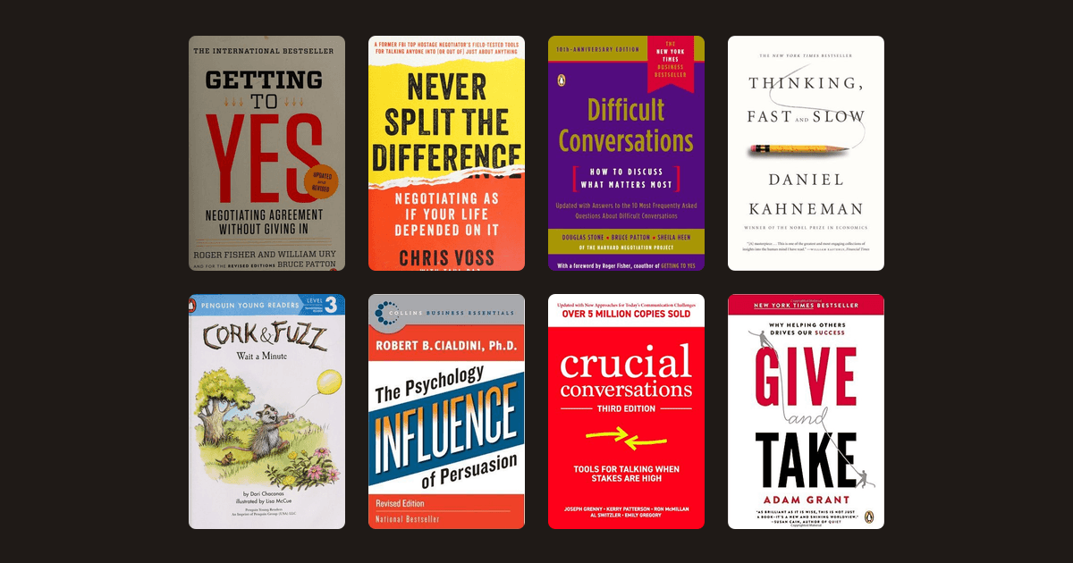Covers from the The best books on Negotiation reading list