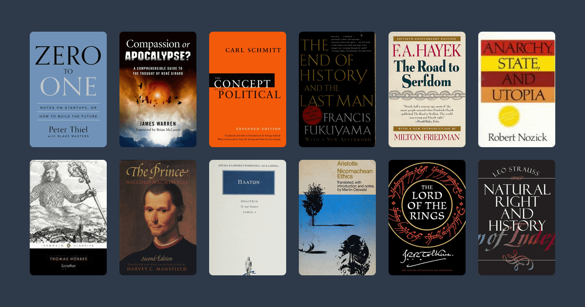 Covers from the Peter Thiel reading list