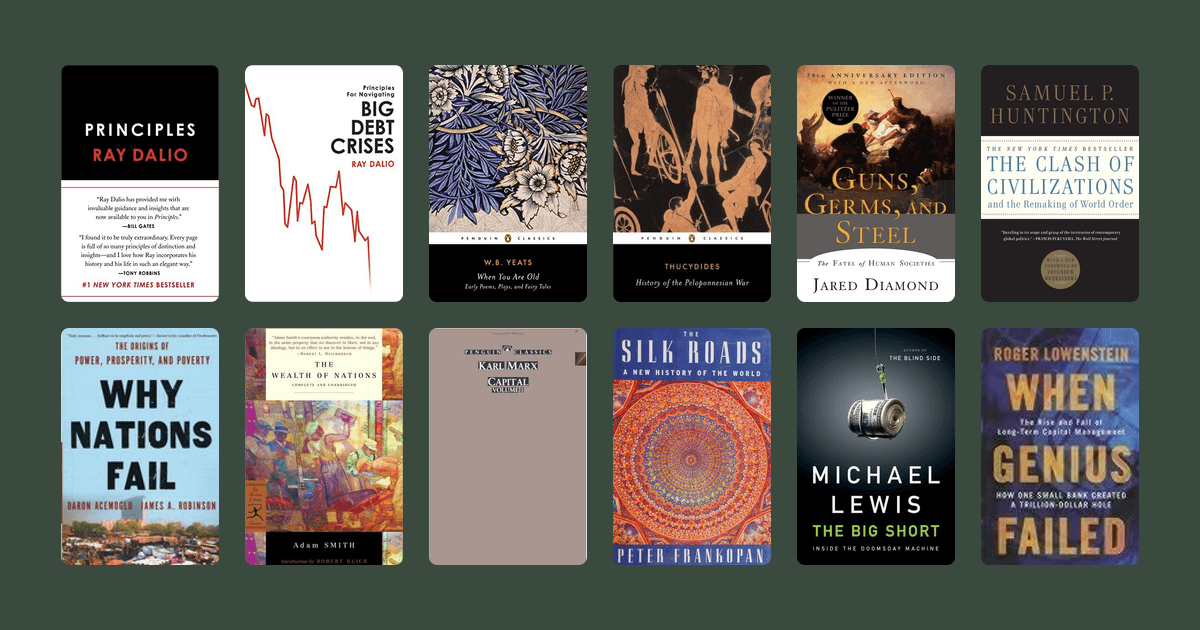 Covers from the Ray Dalio reading list