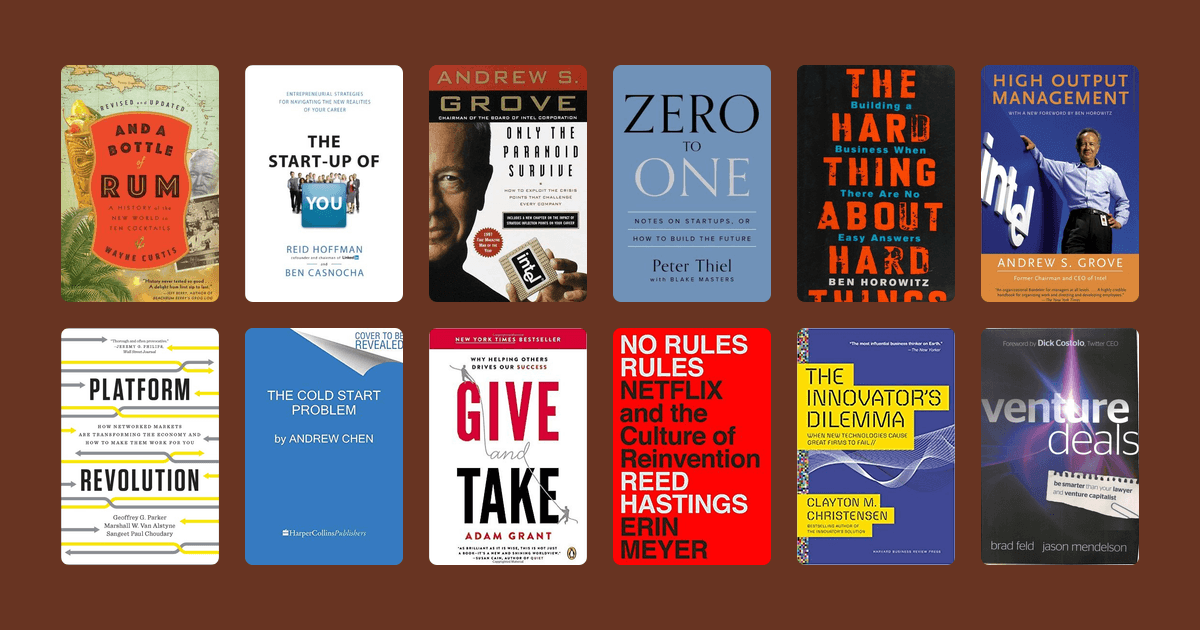 Covers from the Reid Hoffman reading list