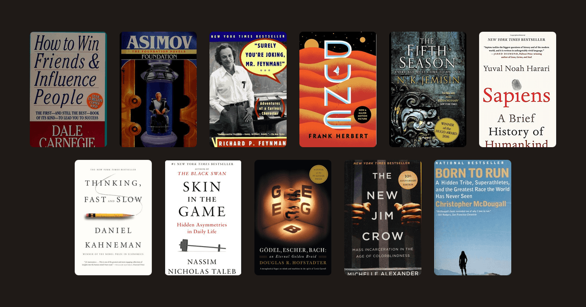 Book covers from the Sahil Lavingia's reading list reading list