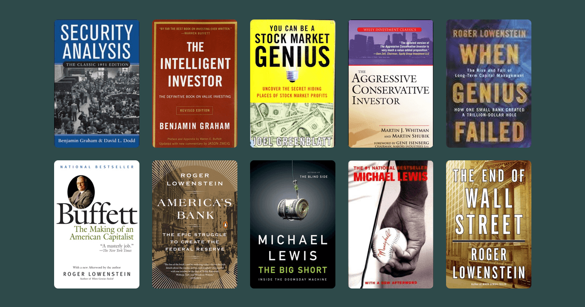 Book covers from the Seth Klarman's reading list reading list