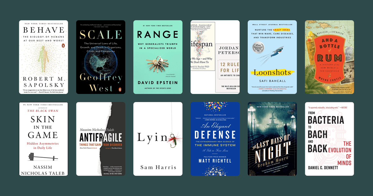 Book covers from the Vinod Khosla's reading list reading list